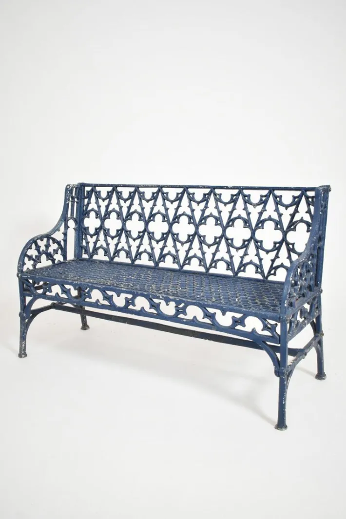 Pamono Neo-Gothic Cast Iron Bench, 19th Century Clearance