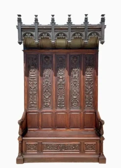 Pamono Neo-Gothic Castle Safe Bench New