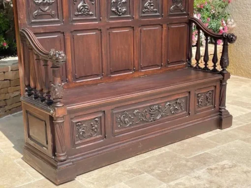 Pamono Neo-Gothic Castle Safe Bench New