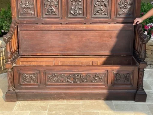 Pamono Neo-Gothic Castle Safe Bench New