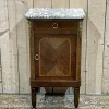 Pamono Nightstand in Marquetry and White Marble, Early 20th Century Sale