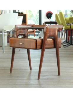 Pamono Nightstand with Drawer, Italy, 1950s New