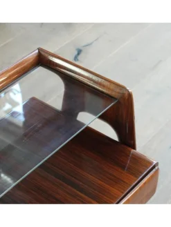 Pamono Nightstand with Drawer, Italy, 1950s New