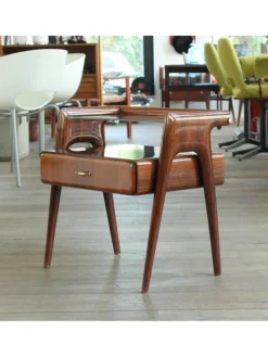Pamono Nightstand with Drawer, Italy, 1950s New