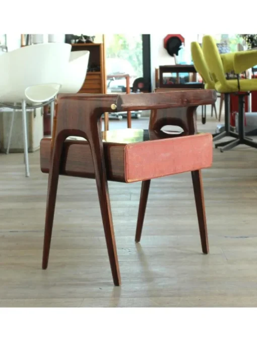 Pamono Nightstand with Drawer, Italy, 1950s New