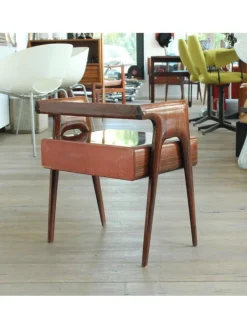 Pamono Nightstand with Drawer, Italy, 1950s New