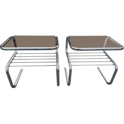 Pamono Nightstands in Chrome by Bruno Mathsson, 1974, Set of 2 Online