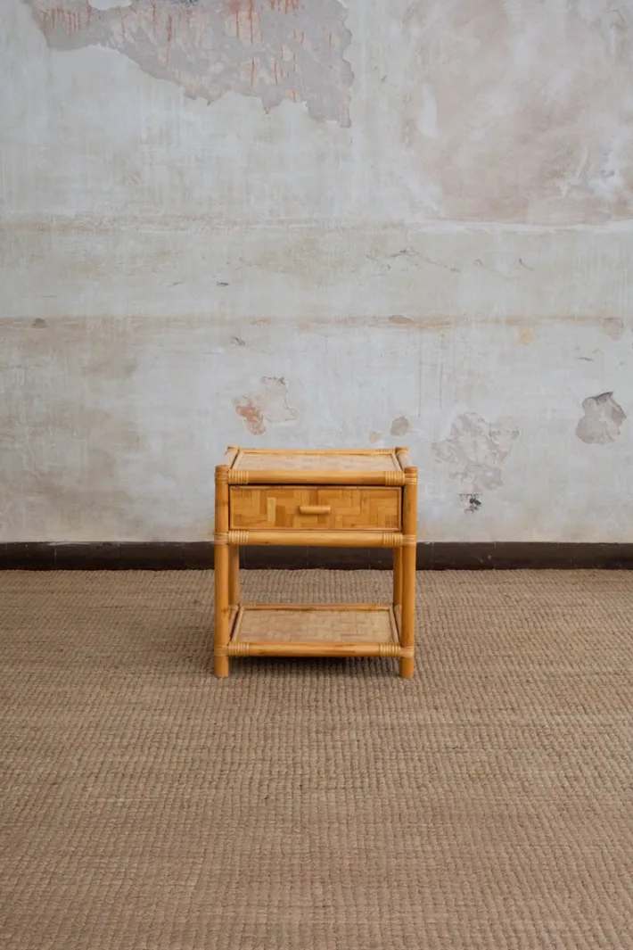 Pamono Nightstands in Pressed Bamboo, 1970s, Set of 2 Hot