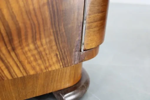 Pamono Nightstands in Walnut Finish, Czechoslovakia, 1940s, Set of 2 Clearance