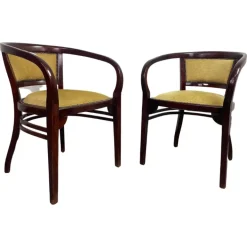 Pamono No. 6521 Armchairs attributed to Otto Wagner for Thonet, 1890s, Set of 2 Best