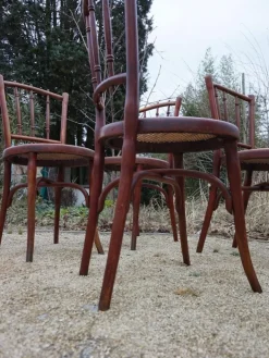 Pamono No. 66 Bistro Dining Chairs from Thonet, Vienna, Austria, 1910s, Set of 4