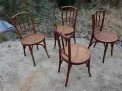 Pamono No. 66 Bistro Dining Chairs from Thonet, Vienna, Austria, 1910s, Set of 4