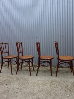 Pamono No. 66 Bistro Dining Chairs from Thonet, Vienna, Austria, 1910s, Set of 4