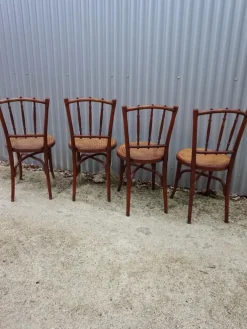 Pamono No. 66 Bistro Dining Chairs from Thonet, Vienna, Austria, 1910s, Set of 4