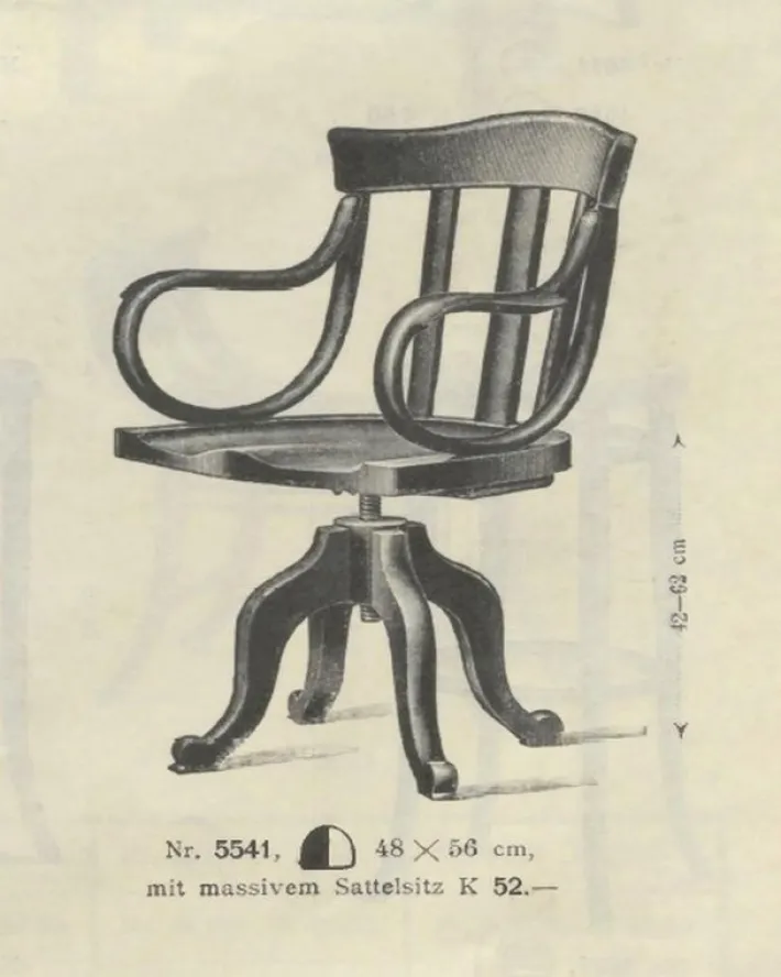 Pamono No. 5541 Swivel Chair from Thonet, 1890s Online