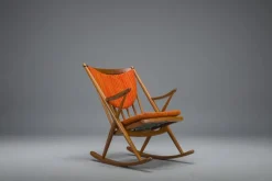 Pamono No. 182 Teak Rocking Chair by Frank Reenskaug for Bramin, 1960s Clearance