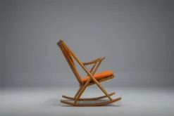 Pamono No. 182 Teak Rocking Chair by Frank Reenskaug for Bramin, 1960s Clearance