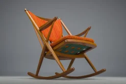 Pamono No. 182 Teak Rocking Chair by Frank Reenskaug for Bramin, 1960s Clearance