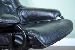 Pamono Norwegian Leather Swivel Chair from Skoghaug, 1960s Hot