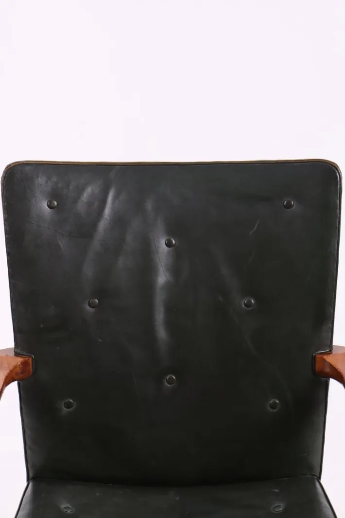 Pamono Nørrevold Armchair in Leather by Kaare Klint for Rud. Rasmussen, 1940s Best