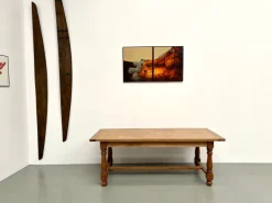 Pamono Oak and Cherry Table, 1970s Clearance