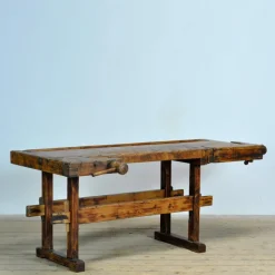 Pamono Oak and Pine Carpenter's Workbench, 1900s Online