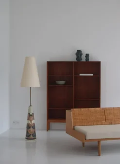 Pamono Oak and Rattan GE7 Daybed by Hans J. Wegner for GETAMA Clearance