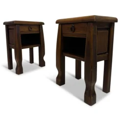 Pamono Oak Bedside Tables in the style of Olavi Hänninen, 1960s, Set of 2 Discount