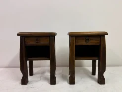 Pamono Oak Bedside Tables in the style of Olavi Hänninen, 1960s, Set of 2 Discount