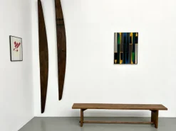 Pamono Oak Bench, France, 1950s Outlet