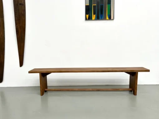 Pamono Oak Bench, France, 1950s Outlet