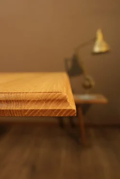 Pamono Oak Bistro Table with Cast Iron Base Hot