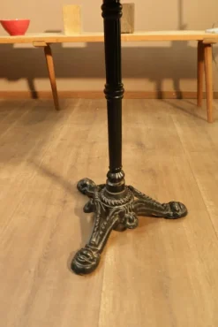 Pamono Oak Bistro Table with Cast Iron Base Hot