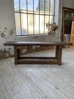 Pamono Oak Console Workbench, 1950s Hot