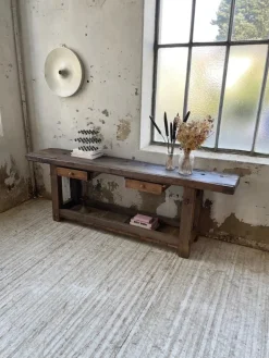 Pamono Oak Console Workbench, 1950s Hot