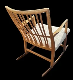 Pamono Oak ML33 Rocking Chair by Hans J. Wegner for A/S Mikael Laursen, 1950s Clearance