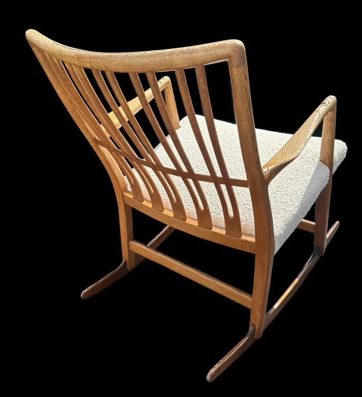 Pamono Oak ML33 Rocking Chair by Hans J. Wegner for A/S Mikael Laursen, 1950s Clearance