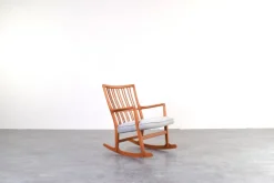 Pamono Oak Ml33 Rocking Chair by Hans J. Wegner for A/S Mikael Laursen, 1950s Outlet