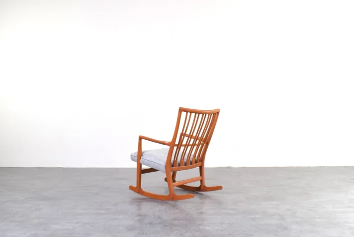 Pamono Oak Ml33 Rocking Chair by Hans J. Wegner for A/S Mikael Laursen, 1950s Outlet