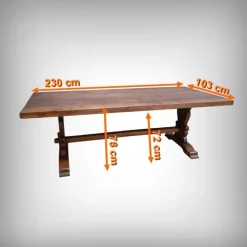 Pamono Oak Monastery Table, 20th Century Hot