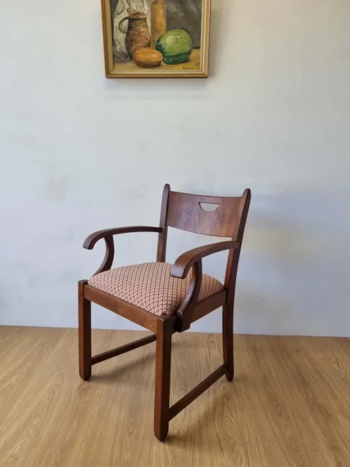 Pamono Oak Office Chair, 1950s Hot