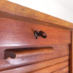 Pamono Oak Roller Shutter Cabinet, 1930s Sale