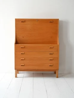 Pamono Oak Secretary by Børge Mogensen for Søborg Møbelfabrik, 1960s Sale