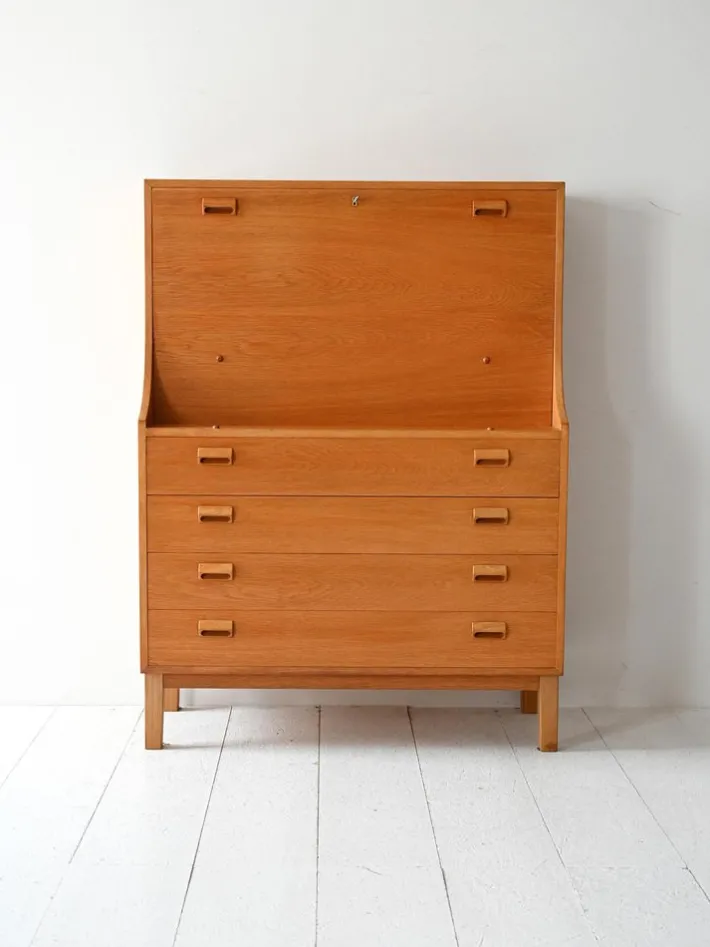 Pamono Oak Secretary by Børge Mogensen for Søborg Møbelfabrik, 1960s Sale