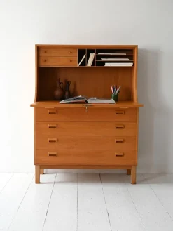 Pamono Oak Secretary by Børge Mogensen for Søborg Møbelfabrik, 1960s Sale