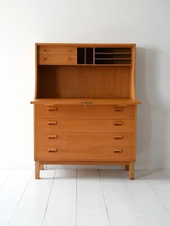 Pamono Oak Secretary by Børge Mogensen for Søborg Møbelfabrik, 1960s Sale