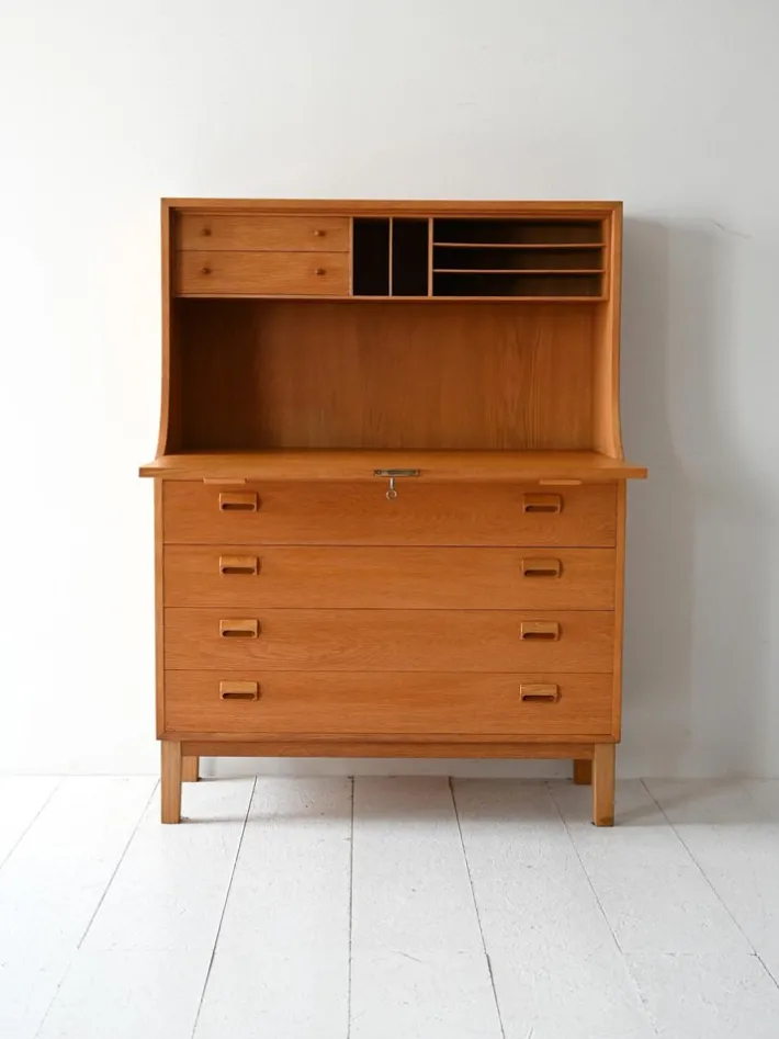 Pamono Oak Secretary by Børge Mogensen for Søborg Møbelfabrik, 1960s Sale