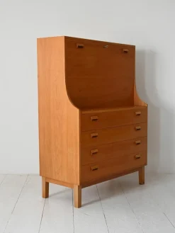 Pamono Oak Secretary by Børge Mogensen for Søborg Møbelfabrik, 1960s Sale