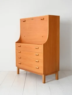 Pamono Oak Secretary by Børge Mogensen for Søborg Møbelfabrik, 1960s Sale