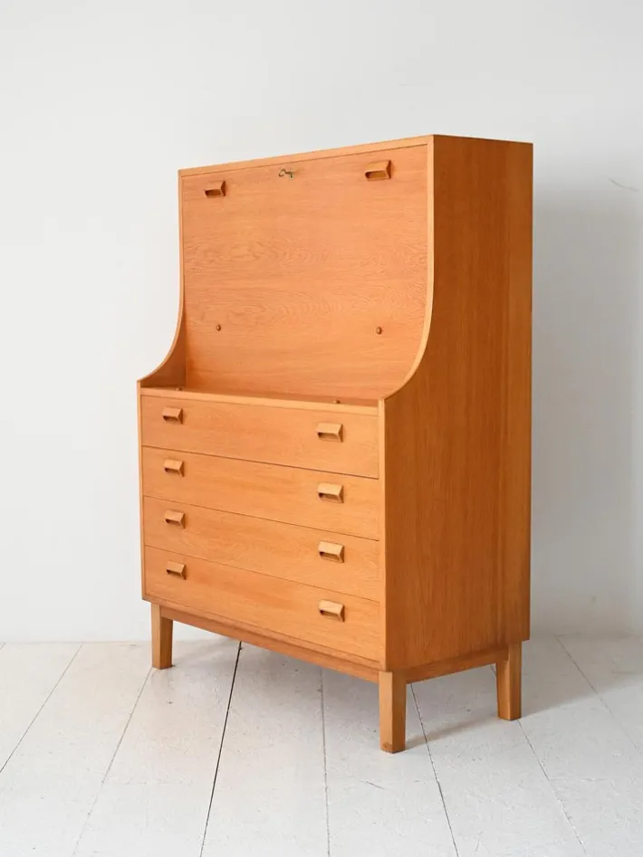 Pamono Oak Secretary by Børge Mogensen for Søborg Møbelfabrik, 1960s Sale